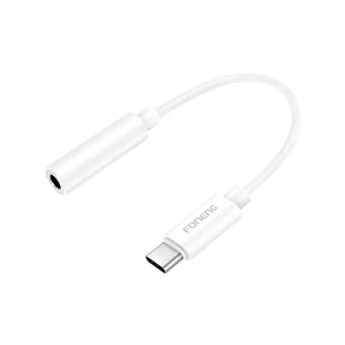 Foneng BM21 3.5mm jack - USB-C audio kábel, 0,1m (fehér)