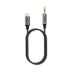 Foneng BM31C Audio Jack 3,5mm-USB-C kábel,  1m, fekete