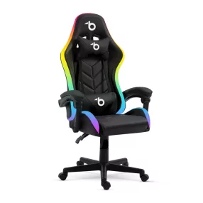   BeMaDa BMD1115BK RGB LED-es gamer szék - karfával, párnával - fekete