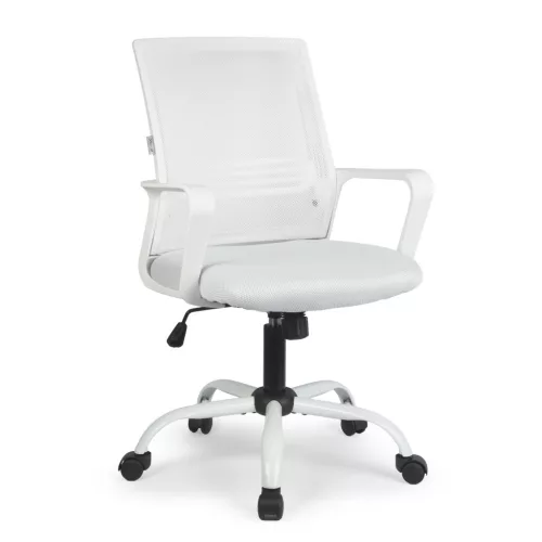 BeMaDa BMD1119A Irodai forgószék - fix karfával - fehér - 70 x 51 / 52 x 50 cm