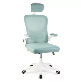   BeMaDa BMD1121 Irodai forgószék - karfával - fehér/kék - 58 x 48 / 50 x 50 cm