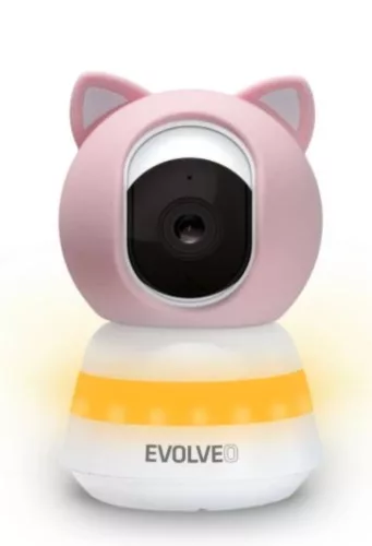 EVOLVEO Baby Monitor LUX- Intelligens 360 -os videós bébiőr pink színű