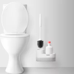 Bewello BW3007 WC kefe szett + tároló - 225 x 100 x 135 mm