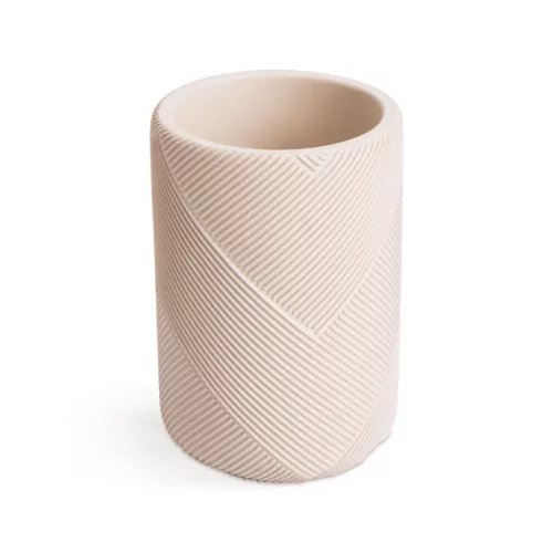 Bewello BW3022B Fürdőszobai pohár - matt bézs mintás