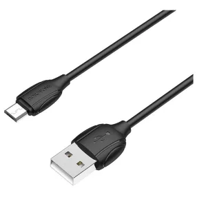 Borofone BX19 USB 2.0 - Micro USB töltőkábel 1m - Fekete