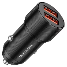 BOROFONE BZ19 Dupla usb portos autós töltő 5V2,4A, 12W