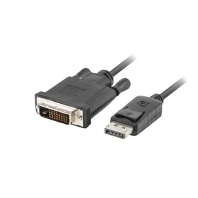   Lanberg Displayport male V1.2 - DVI-D male (24+1) dual link fekete kábel, 3m