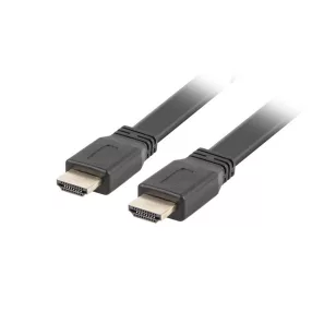 Lanberg HDMI M/M V2.0 4K lapos fekete kábel, 3m