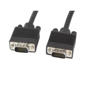  LANBERG VGA KÁBEL M/M, 10M, KETTŐS ÁRNYÉKOLÁSÚ, FERRIT, FEKETE