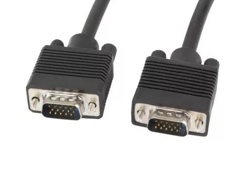 LANBERG VGA KÁBEL M/M, 10M, KETTŐS ÁRNYÉKOLÁSÚ, FERRIT, FEKETE