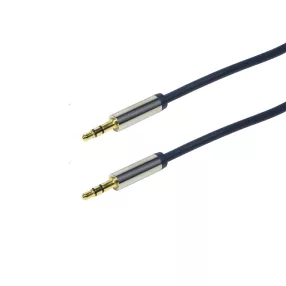   Logilink Audiokábel, 3,5 mm 3-Pin/M-3,5 mm 3-Pin/M, kék, 0,3 m (CA10030)