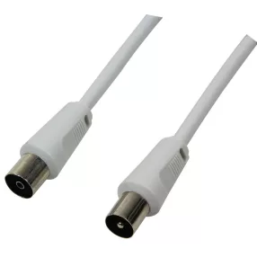   Logilink TV antenna kábel, IEC /M - IEC /F, CCS, fehér, 2,5 m (CA1061)