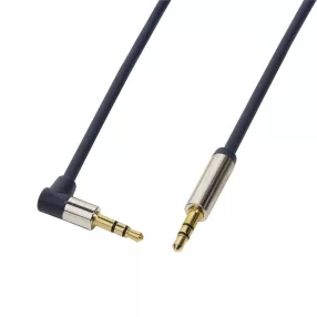   Logilink audió kábel 3.5 mm Sztereó M/M 90' elfordított, 0,5 m, kék (CA11050)