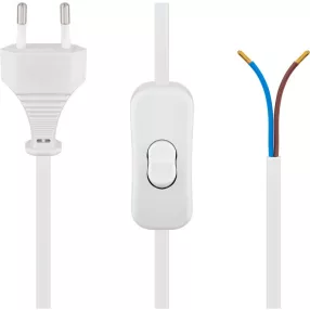   Well CABLE-PWSW-1XEU/2M-WE-WL Kapcsolós hálózati kábel szabad vezeték véggel 2 m, fehér