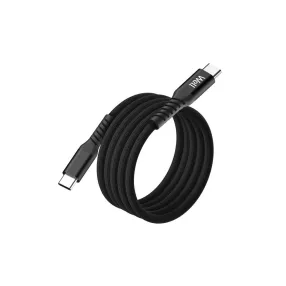   Well CABLE-USBC/USBC-1BK07-WL mágneses USB-C / USB-C kábel 60W 1m - (fekete)