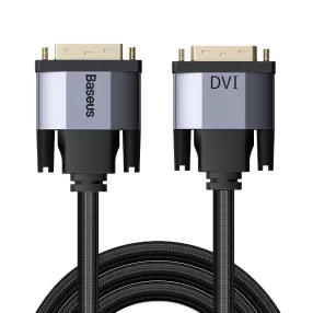   Baseus CAKSX-R0G videó kábel, DVI-DVI(apa) kétirányú 2m, szürke