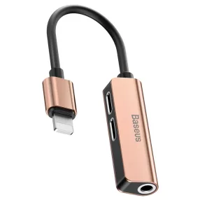   Baseus CALL52-17 3-in-1 iP Lightning to 2x lightning + 3.5mm Audio Adapter L52 R