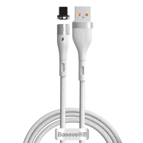   Baseus Lightning Mágnessel csatlakozó töltő kábel, 2.4A, 1m, fehér (CALXC-K02)