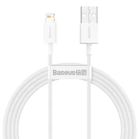   Baseus Lightning Superior Series kábel, Gyors töltés, Adatkábel 2.4A, 1.5m, fehé