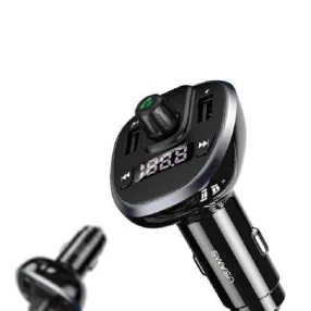   Usams CC115GC01 Dupla USB-s szivargyűjtó töltő 3,4A és vezték nélküli FM transzmitter