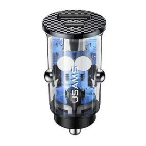   USAMS CC127CC01 autós töltő 22.5W USB portal és 20W usb-c PD gyorstötő csatlakozóval 1399495
