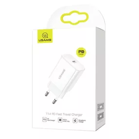   USAMS CC69TC01 PD gyorstöltő hálózati adapter usb-c csatlakozóval 1343874