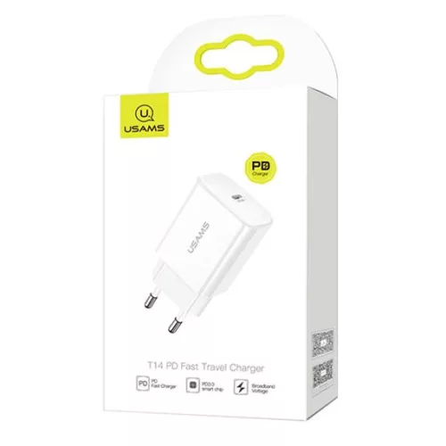 USAMS CC69TC01 PD gyorstöltő hálózati adapter usb-c csatlakozóval 1343874