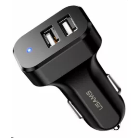 Usams CC87TC01 dupla USB portos szivargyújtó töltő 2,1A