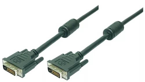 LogiLink DVI kábel, DVI-D/M - DVI-D/M, 1080p, 2x ferrit, 2 m (CD0001)