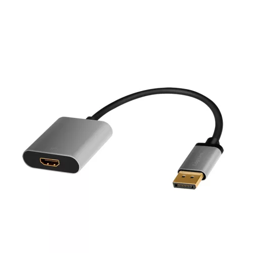 Logilink DisplayPort adapter, DP/M-HDMI A/F, 4K/60 Hz, alu, 0,15 m (CDA0108)