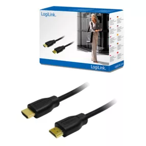 LogiLink HDMI Kábel 1.4, 2x HDMI apa, fekete, 5m (CH0039)