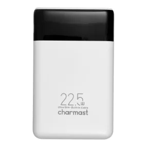   Charmast W1202 PD3.0 3A 22,5W 10000 mAh Power Bank beépített kábellel USB C / Lightning fehér