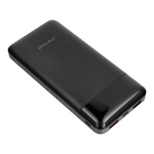 Charmast W2089 PD3.0 3A 22,5W 20000 mAh Power Bank beépített kábellel USB A / USB C / Lightning / Micro USB fekete