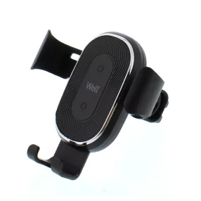   Well CHAR-WLESS-ASSIST-WL autós tartó, Univerzális, mobiltelefonokhoz + Qi Wireless vezeték nélküli töltő, 10 W fekete