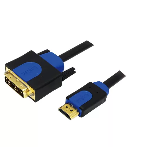 Logilink HDMI-kábel, A/M-DVI/M, 1080p, kétirányú, 3 m (CHB3103)
