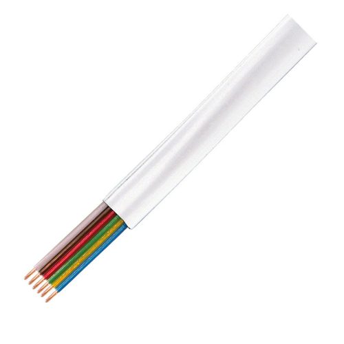 Logilink Telefon kábel, lapos, 6 eres, CCA, 6x 0,12 mm, fehér, 100 m