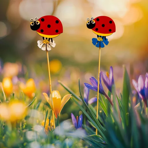 CMK-6210 Leszúrható dekoráció - katica - 2 féle - 30 cm