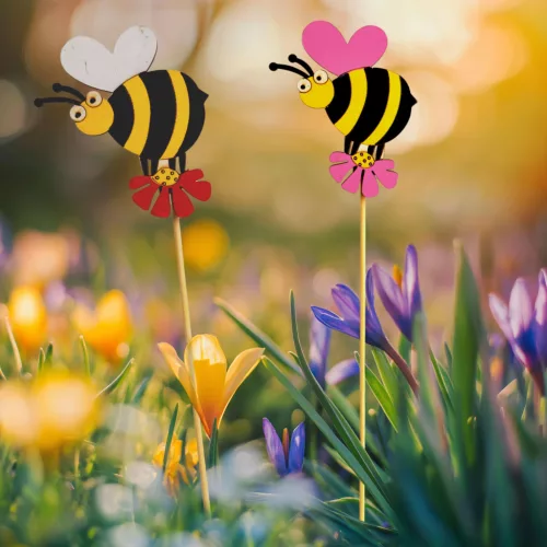 CMK-6227 Leszúrható dekoráció - méhecske - 2 féle - 33 cm