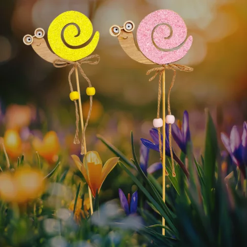 CMK-6241 Leszúrható dekoráció - csiga - 2 féle - 32.5 cm