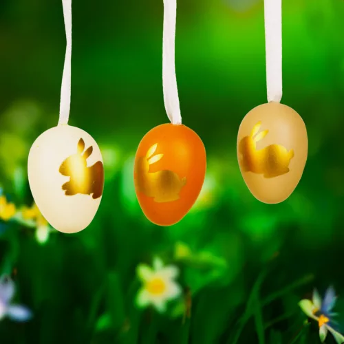 CMK-8067 Húsvéti dekoráció - tojás szett - 3 féle - 3 cm - 12 db / csomag