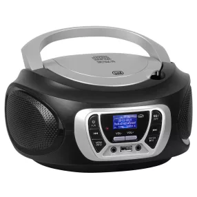   Trevi CMP 510 DAB Hordozható Sztereó Boombox CD-lejátszó, DAB/DAB+, FM rádióval, AUX és USB bemenettel, fekete szín