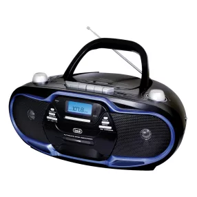   Trevi CMP 574 USB Hordozható Boombox Sztereó CD, USB és Kazettás Lejátszó, digitális FM rádióval, 20W teljesítménnyel