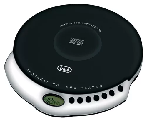 Trevi CMP 498 Hordozható CD lejátszó, fekete/ezüst színben, fülhallgatóval