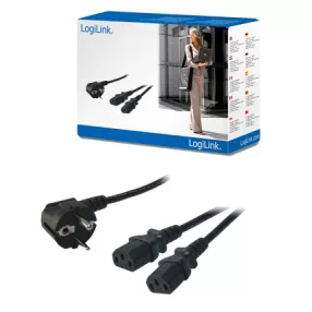 LogiLink Y-tápkábel-C13 apa - IEC13 anya (CP101)