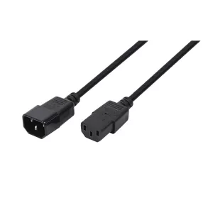   Logilink Tápkábel hosszabbító, IEC C14 - IEC C13, fekete, 3 m (CP110)