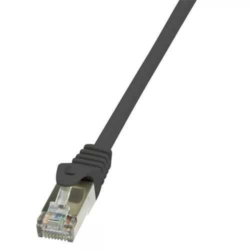 LogiLink Patch kábel Econline, Cat.6, F/UTP, fekete, 0,25 m (CP2013S)