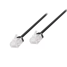   Logilink Cat.6A Slim High-Flex patch kábel fekete 0,50 m (CQ3023U)