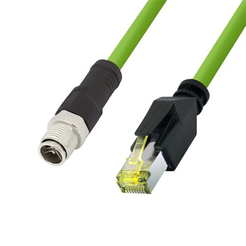 Logilink M12 CAT6A ipari patch kábel, PUR, M12 X-kódolt RJ45-re, 5 m