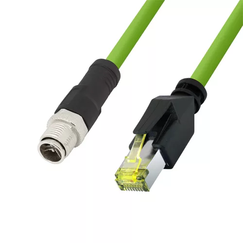 Logilink M12 CAT6A ipari patch kábel, PUR, M12 X-kódolt RJ45-re, 20 m (CQM115S)
