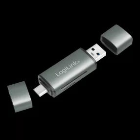   Logilink USB 3.2 Gen1 kártyaolvasó, SD és microSD kártyához, alumínium ház (CR0043)